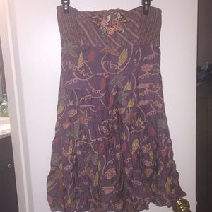 Free People sz 6 tube top tiered dress